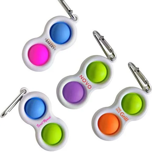 Porte-clés Pop It Fidget Personnalisable - Anti-Stress Publicitaire