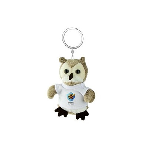 Peluche Hibou Porte-Clés avec T-Shirt Personnalisable