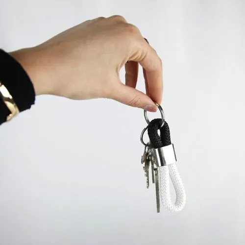 Porte-clés CORDE 21 - Noir / Blanc