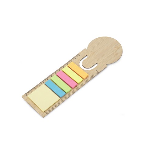 Règle Bambou 15cm avec Mémos Autocollants Personnalisable
