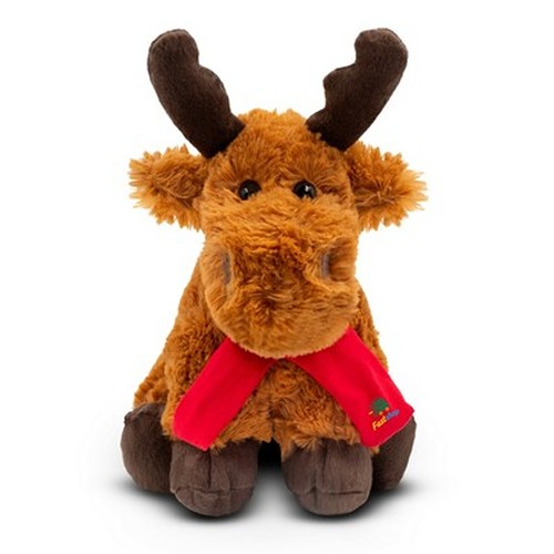 Renne Peluche Personnalisable avec Écharpe Rouge - 20 cm