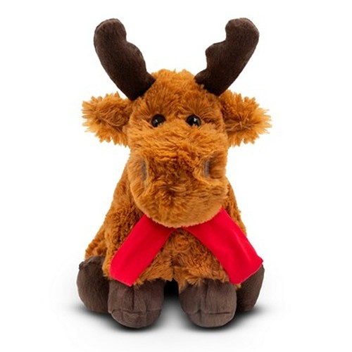 Renne Peluche Personnalisable avec Écharpe Rouge - 20 cm