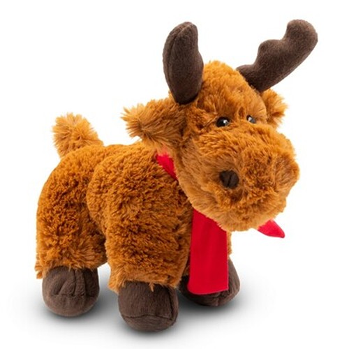 Renne Peluche Personnalisable avec Écharpe Rouge - 20 cm