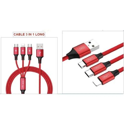 Câble de connexion 3-en-1 personnalisable pour smartphones