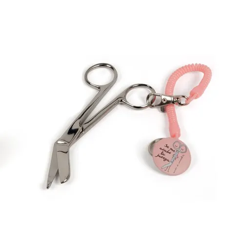 Chaîne pour ciseaux avec pin personnalisable par sérigraphie