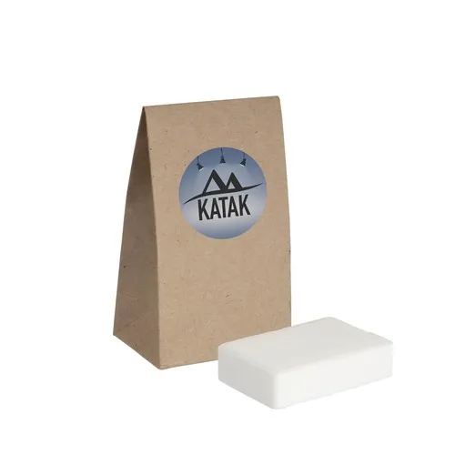 Savon pour les mains dans un sac en papier kraft