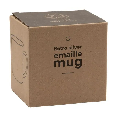 Retro Silver Mug en Émail 350 ml