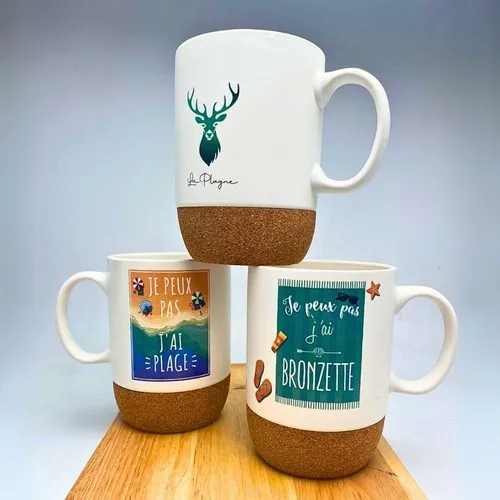Mug Liège 500ml Personnalisable - Céramique Mate & Décor Chromo