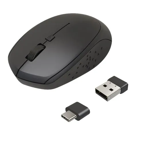 SOURIS ÉCO SANS FIL DOUBLE DONGLE (USB-A + USB-C)