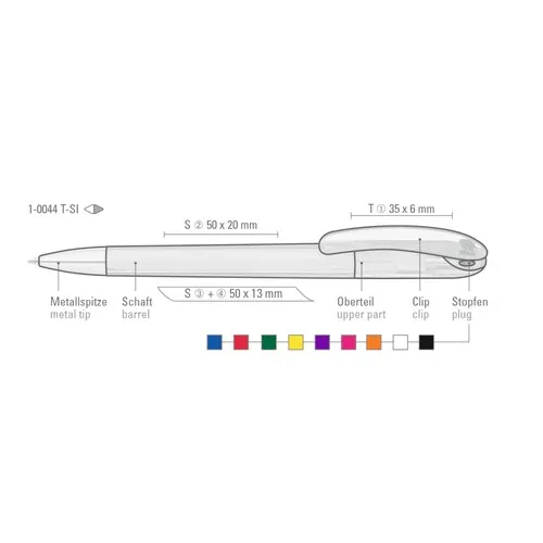 Stylo Bille Transparent Rotatif Personnalisable - Vert Foncé