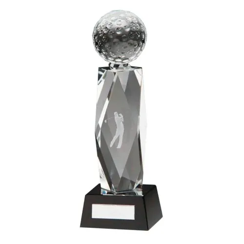 Trophée en Verre Blanc Personnalisable - 3 Tailles Disponibles