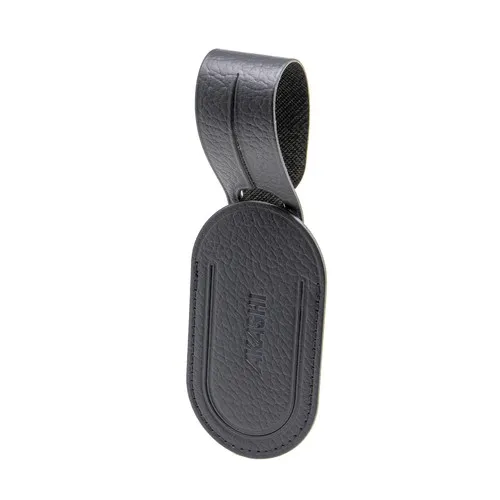 ETIQUETTE BAGAGE CUIR RECYCLÉ NOIR - MADE IN EUROPE