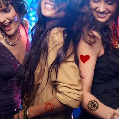 Tatouage temporaire publicitaire personnalisé 50x50mm impression offset