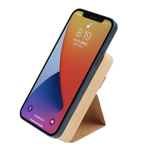 Batterie Externe Sans Fil 5000 mAh en Bambou Personnalisable