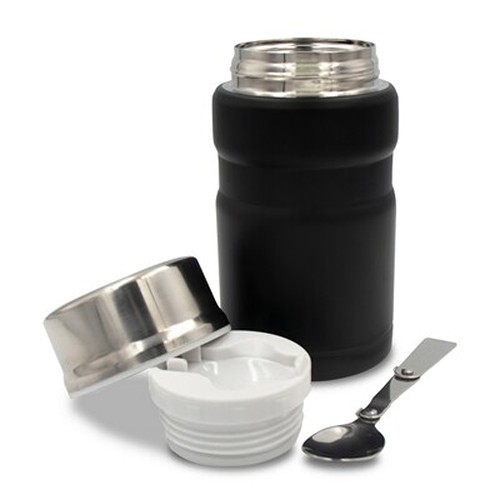 Boîte Isotherme Personnalisable 650ml Inox avec Cuillère Pliable