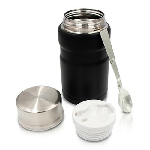 Boîte Isotherme Personnalisable 650ml Inox avec Cuillère Pliable