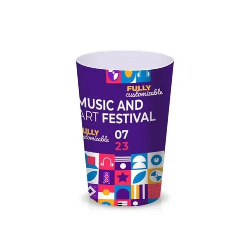 Gobelet réutilisable 600ml personnalisable en polypropylène translucide