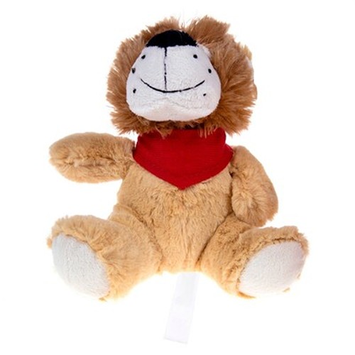 Peluche Lion Personnalisable avec Foulard - Cadeau Publicitaire 15 cm