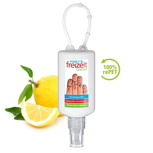 Spray Nettoyant Mains 50ml Personnalisable avec Bumper Silicone