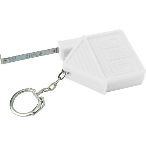 Porte-clés Mètre Ruban 2m Forme Maison Personnalisable