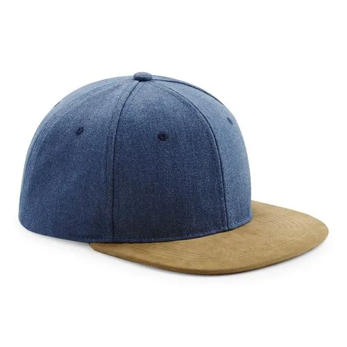 Casquette Snapback avec visière en imitation daim