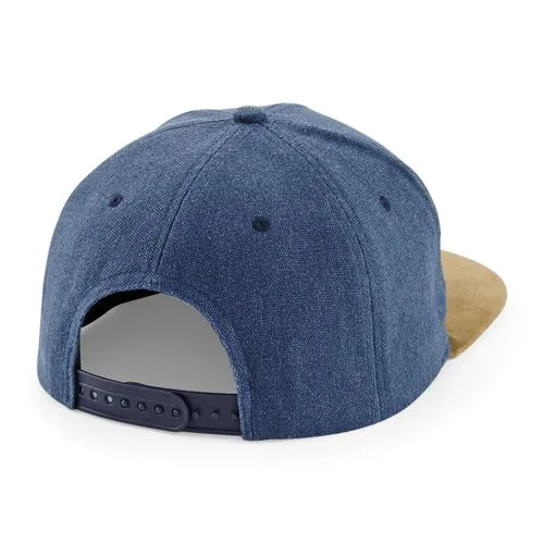 Casquette Snapback avec visière en imitation daim
