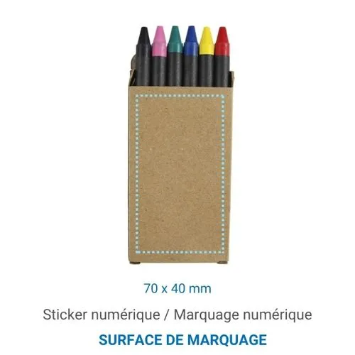 Set 6 crayons PASTEL - Naturel