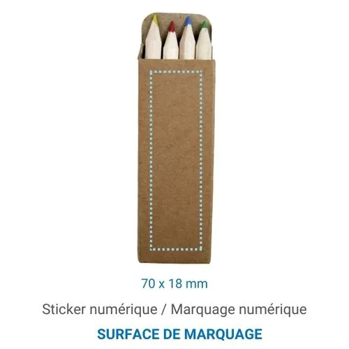 Set 4 crayons de couleur - Naturel