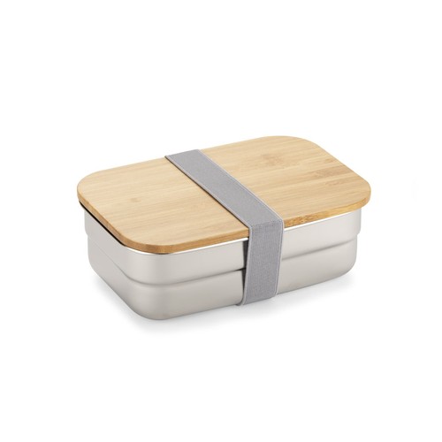 Boîte Repas Inox 620ml Couvercle Bambou - Personnalisable