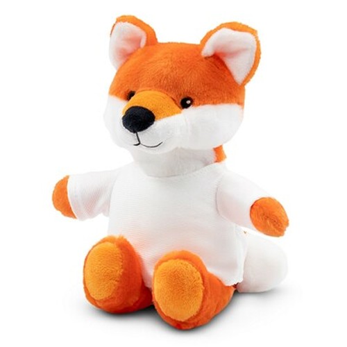 Renard en Peluche Écologique RPET avec T-shirt Personnalisable