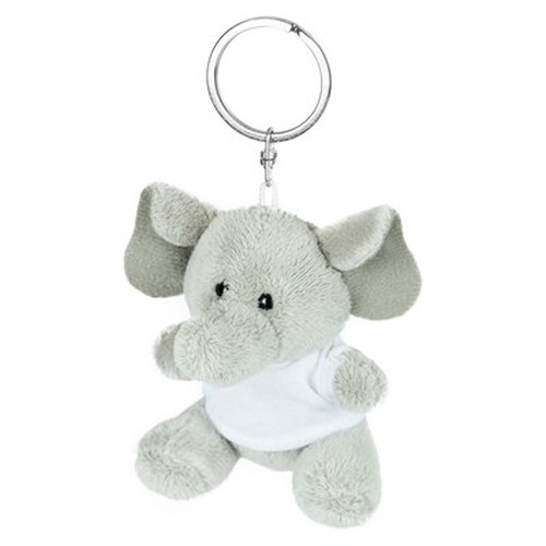 Porte-clés Éléphant en Peluche avec T-shirt Personnalisable Hugo