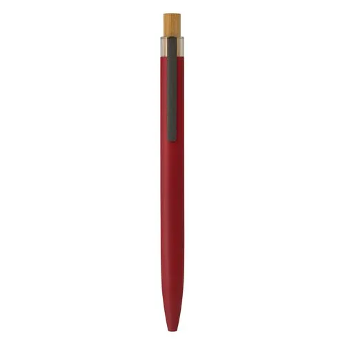 Stylo bille métal soft touch et bambou personnalisable
