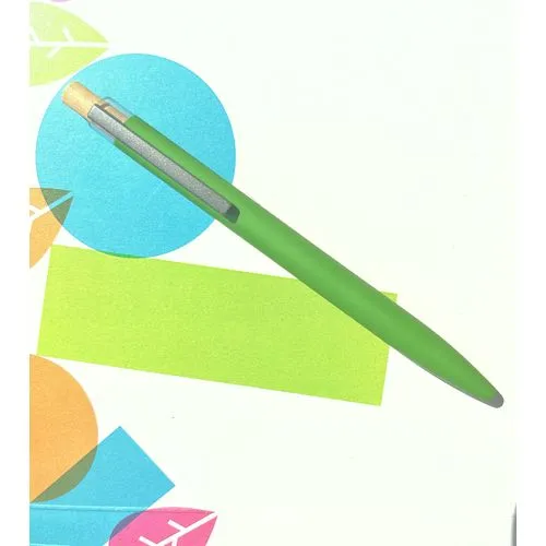 Stylo bille métal soft touch et bambou personnalisable