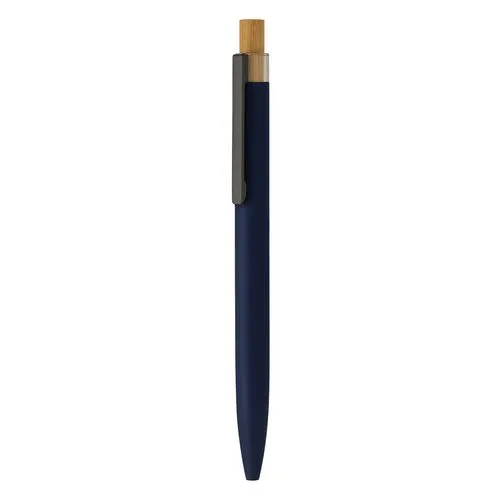 Stylo bille métal soft touch et bambou personnalisable