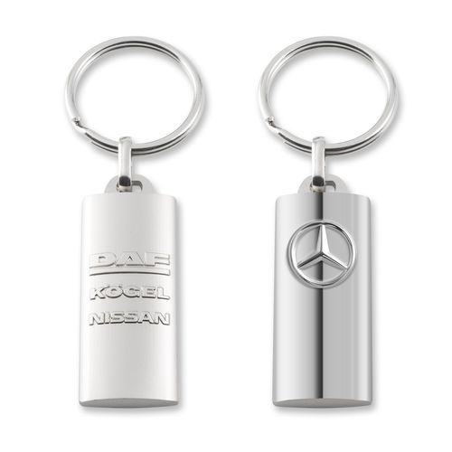 Porte-clés Totem 3D Premium Personnalisable - Finition Nickel