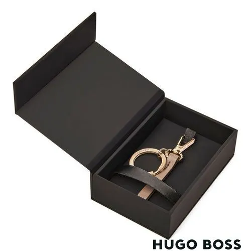 Porte-clés Triga Taupe - Cuir Végétal Personnalisable