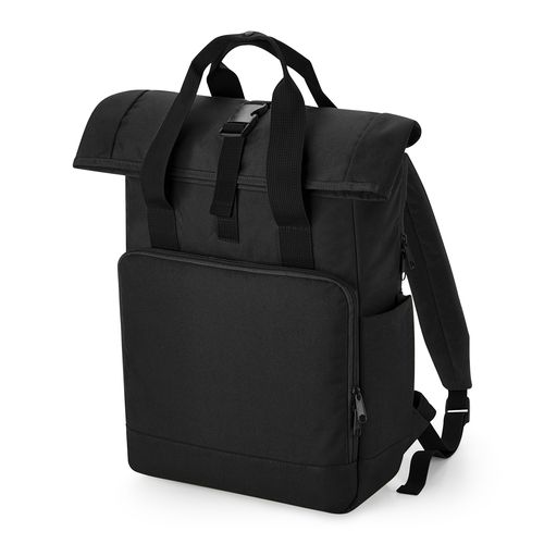 Sac à Dos Ordinateur Recyclé Personnalisable avec Rabat Enroulable