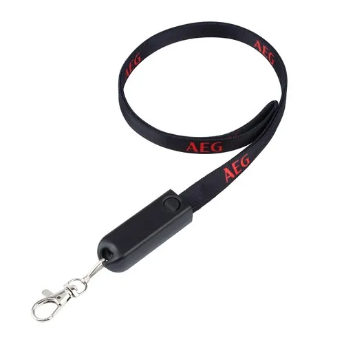Câble de chargement 3-en-1 Lanyard USB Charger Lanyard Blanc