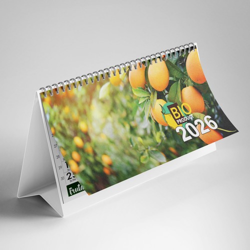 Calendrier de Bureau Wire-o Personnalisé - Papier Recyclé