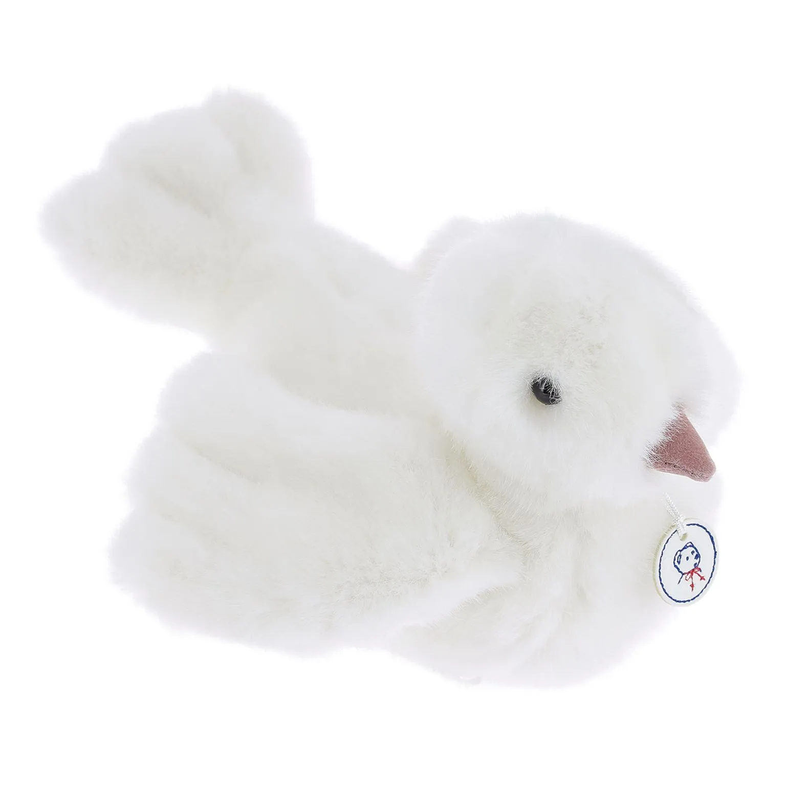 Peluche Colombe Blanche avec Boîte à Musique Personnalisable