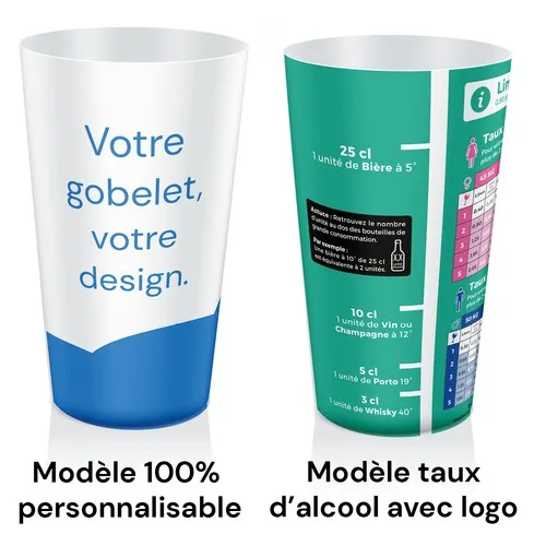 Gobelet doseur prévention alcool personnalisable - Dès 500 ex.