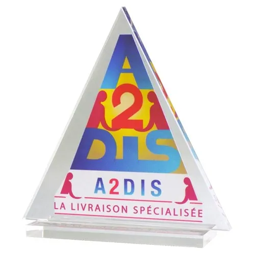 Trophée en plexi, modèle TRIANGLE PLEXI, 14cm