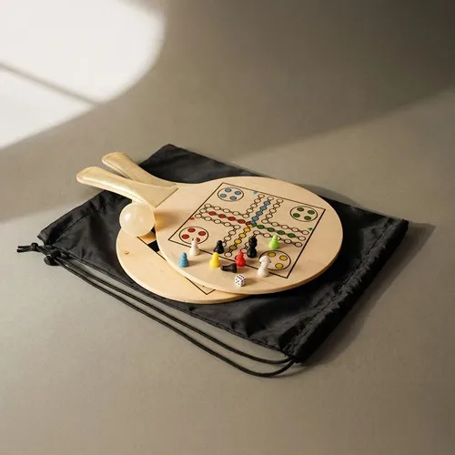 Raquettes de Plage en Bois Personnalisables - Set Publicitaire