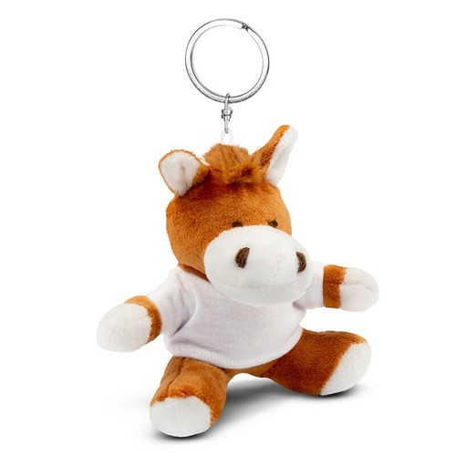 Porte-clés Peluche Cheval avec T-shirt Personnalisable