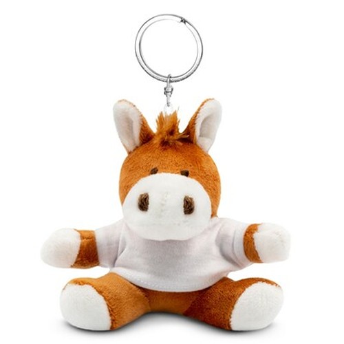 Porte-clés Peluche Cheval avec T-shirt Personnalisable