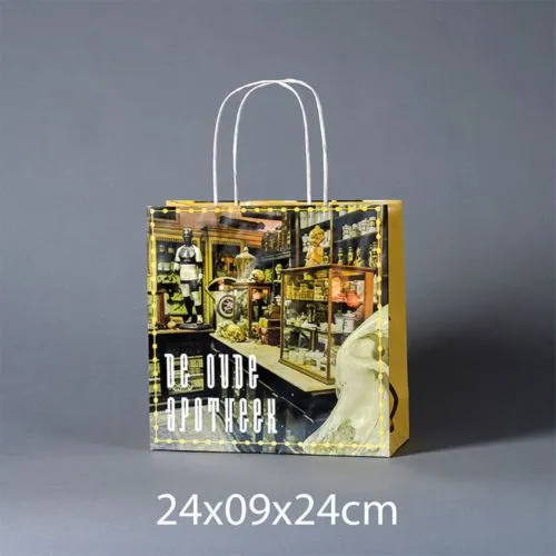 Sacs plastique personnalisés avec poignées découpées renforcées