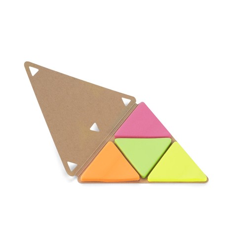 Bloc-notes autocollant triangle personnalisable - 4 couleurs