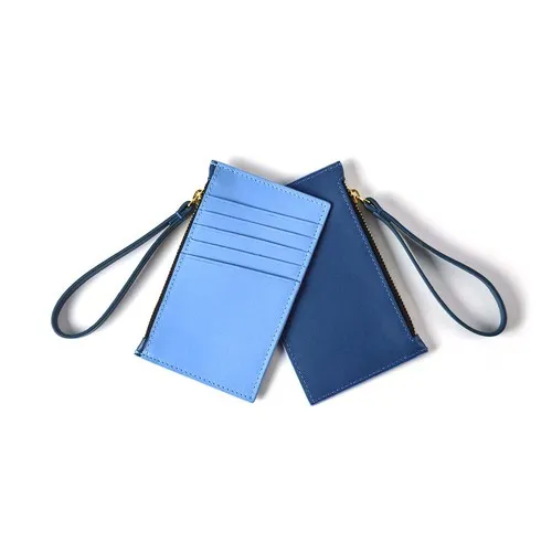 Porte-Cartes Cuir Premium avec Zip - Personnalisable à votre logo