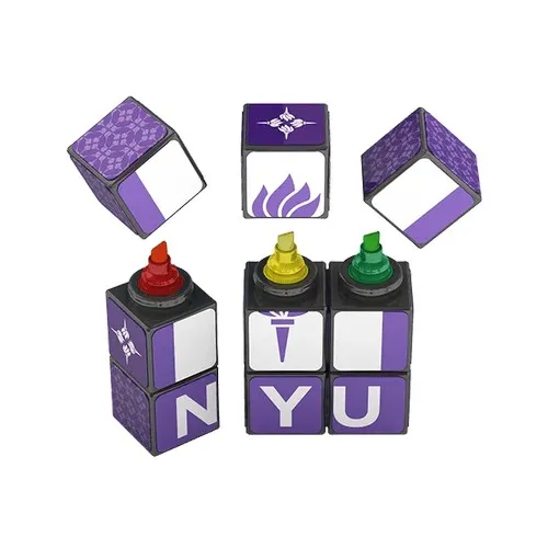 Set de 3 Surligneurs Magnétiques Puzzle - Objet Publicitaire Original