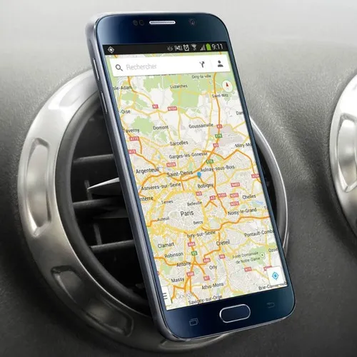 SUPPORT ALU AIMANTE VOITURE GRILLE AERATION